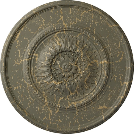 Ekena Millwork Wigan Ceiling Medallion, Hand-Painted Witch Hazel Crackle, 29 3/4"OD x 1 1/2"P CM29WGWHC